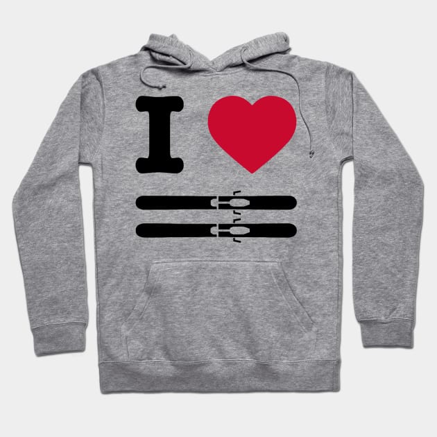 I Heart Skiing Hoodie by Ramateeshop